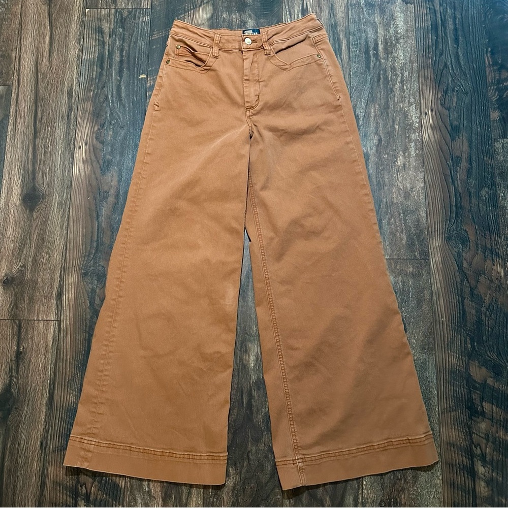 Anthropologie Maeve coral color wide leg jeans size 26